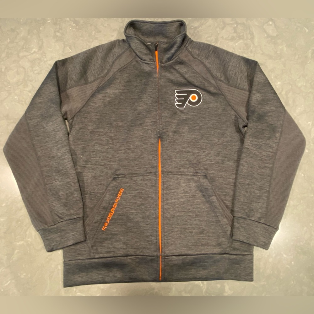 Philidelphia Flyers Jacket Adult Med Gray G III Carl Banks Embroidered NHL NWOT